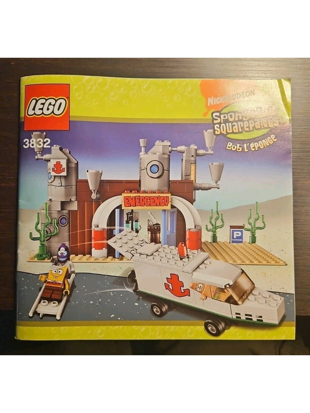 LEGO SpongeBob SquarePants 3832 The Emergency Room Instruction Manual ONLY 2008